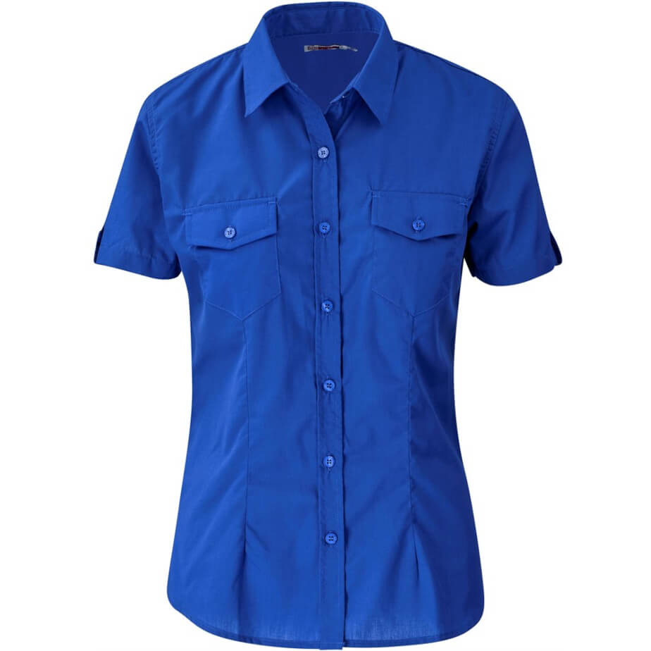 Ladies Short Sleeve Kensington Shirt Royal
